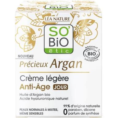 So'Bio Crème de jour - Anti-âge - Peaux normales à sèches - Cosmébio, 50ml