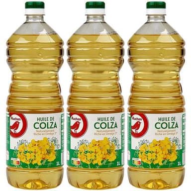 Auchan Huile de colza, Lot de 3x1L