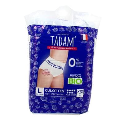 Tadam Culottes fuites urinaires Nuit, 12 culottes