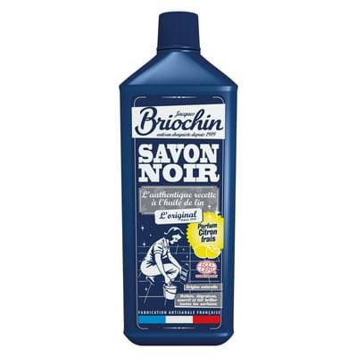 Briochin Savon noir à l'huile de lin parfum citron frais Ecocert, 1L