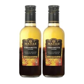 Maille Vinaigrette Légère Huile de Sésame & Sauce Soja en bouteille, Lot de 2x36cl