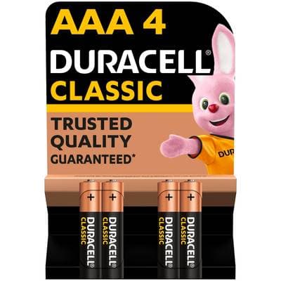 Duracell 4 Piles LR03 / AAA Alcaline Classic, 4  piles