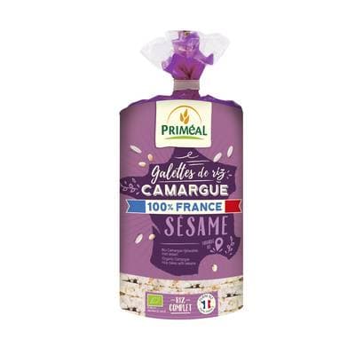 Priméal Galettes de riz bio de Camargue au Sésame, 130g