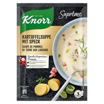 Knorr Soupe Pommes de Terre Lardons Déshydratée en sachet pour 3, 105g