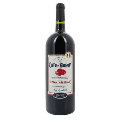 Vin de pays d'Oc rouge IGP - Côte de Boeuf cépage Syrah - Marselan