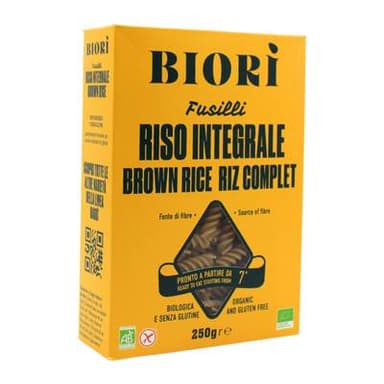 Biori Fusilli riz complet sans gluten Bio, 250g