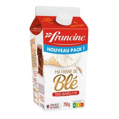 Francine Farine de Blé T45 en pack, 750g