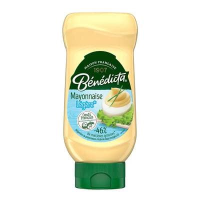 Bénédicta Mayonnaise légère en Flacon Souple Squeeze Top Down, 425g