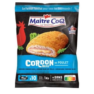 Maître Coq Cordons Bleus de poulet, 10x100g