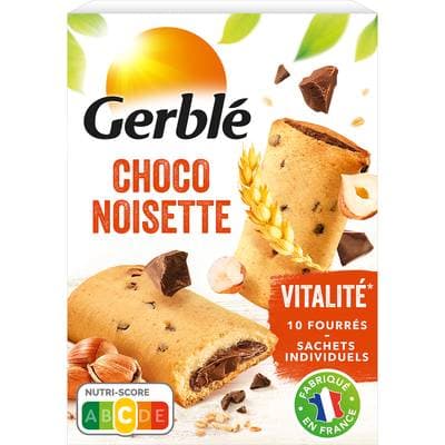Gerblé Vitalité 10 Biscuits Fourrés Choco Noisettes, 200g