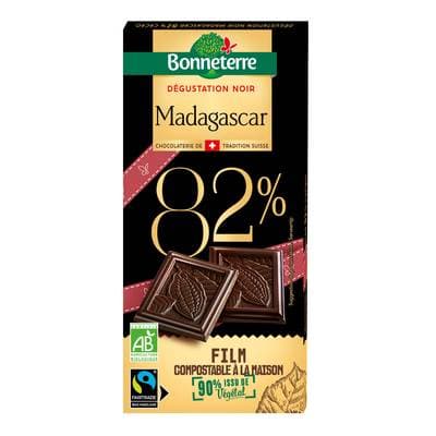 Bonneterre Chocolat noir Madagascar bio 82%, 80g