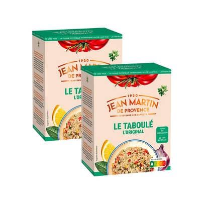 Jean Martin de Provence Taboulé - Kit de préparation pour 3 à 4 personnes, Lot de 2x630g