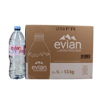 Evian Eau minérale naturelle, 12x1L