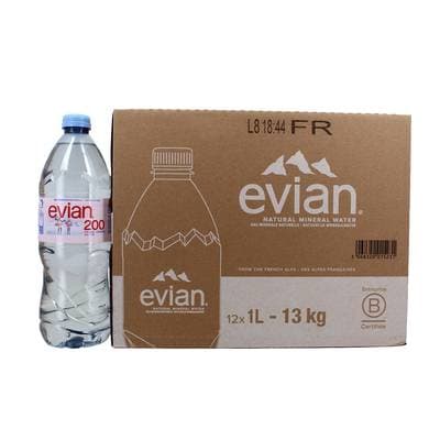 Evian Eau minérale naturelle, 12x1L