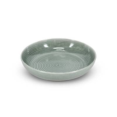 Collection Caméo Plat à servir 28xH6cm vert Cameo, 1 tasse