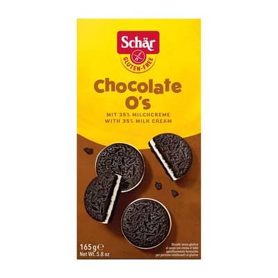 Schär Biscuits Chocolat Fourrés Crème de Lait sans gluten, 165g