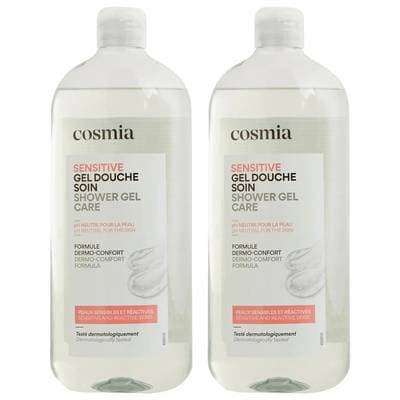 COSMIA Gel douche soin sensitives, Lot de 2x750ml