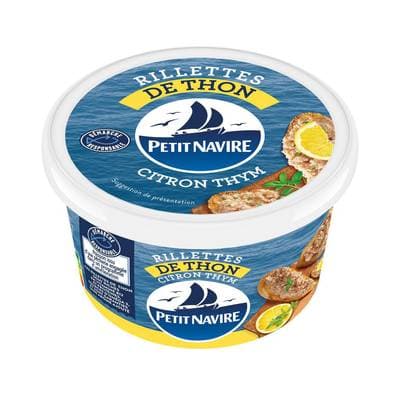 Petit Navire Rillettes de thon au citron et au thym, 125g