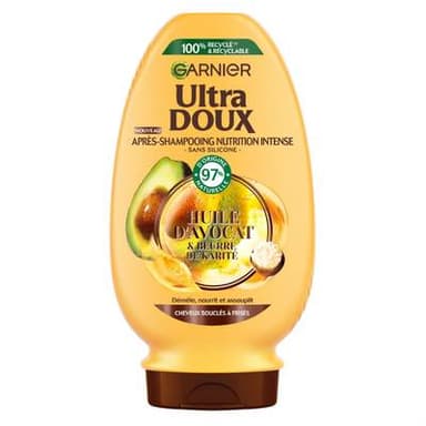 Garnier - Ultra Doux Après-Shampooing à l'Huile d'Avocat et au Beurre de Karité, 200ml