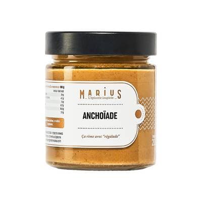 Marius, L'Épicerie Inspirée Crème d'Anchois - Anchoïade en bocal, 200g
