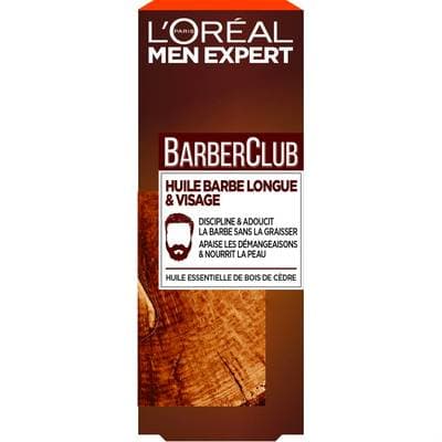 L'Oréal Men Expert Huile barbe longue et visage au bois de cèdre, 30ml
