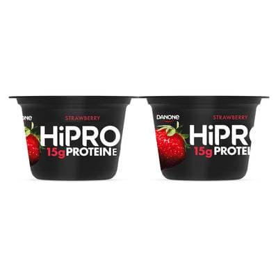 HiPRO Yaourt fraise protéiné 0 mg, 2x160g