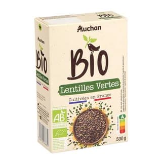 Auchan BIO Lentilles vertes Bio, 500g