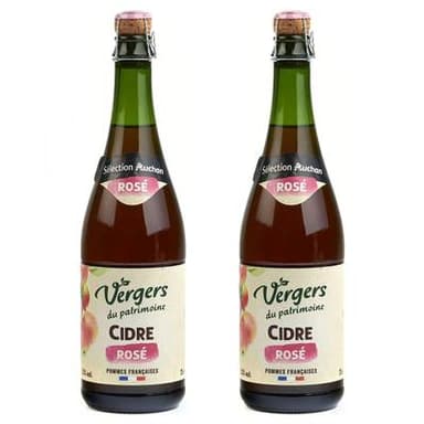 Vergers Du Patrimoine Cidre rosé 3°, Lot de 2x75cl