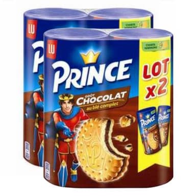Prince Biscuits fourrés au chocolat et au blé complet, Lot de 2 - 2x300g