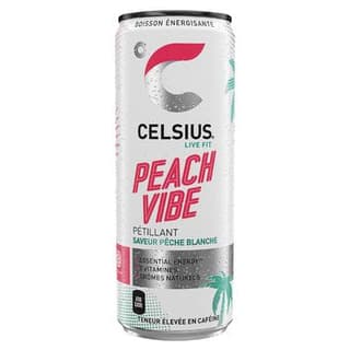 Celsius Boisson énergisante saveur pêche blanche, 35,5cl