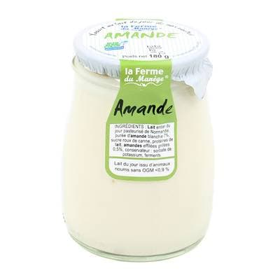 La Ferme du manège Yaourt Amande au lait entier, 180g