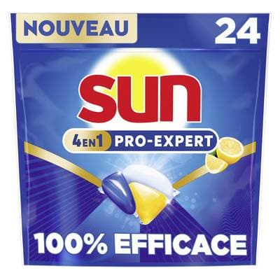 Sun Capsules Lave vaisselle Pro Expert Citron, 24 capsules