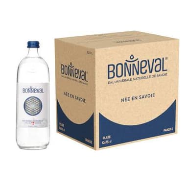 Bonneval Eau minérale naturelle bouteille verre, 12x75cl