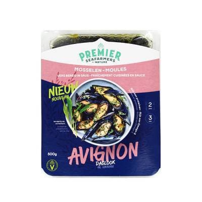 Premier Seafarmers By Nature Moule Avignon fraichement cuisinée en sauce, Barquette de 500g
