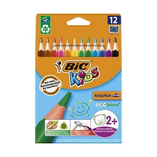 Bic Crayons de couleurs kids evolution Ecolution, 12  crayons