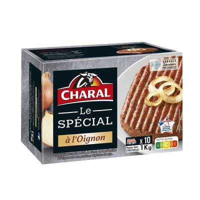Charal Hachés de boeuf à l'oignon 15%mg, 10x100g