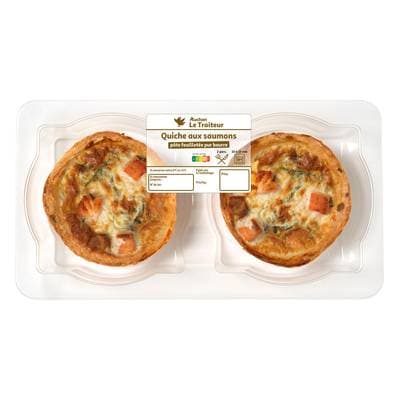 Auchan Le Traiteur Quiche aux 2 Saumons, 2x150g