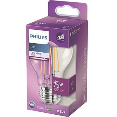 Philips Ampoule E27 - 7,8W LED Blanc Froid claire, E27  75W