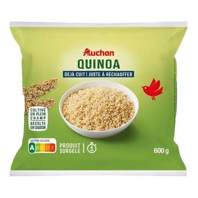 Auchan Quinoa nature déjà cuit, juste à réchauffer, 600g