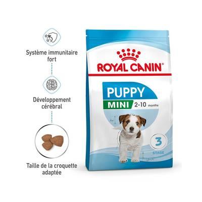 3182550793032 - Royal Canin - Croquettes Système Immunitaire Fort et Développement Cérébral pour Chiot Mini