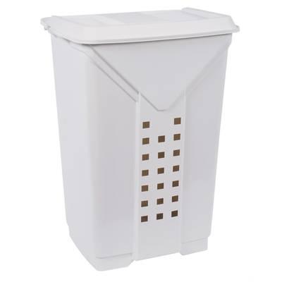 3086960244132 - Eda - Coffre à linge blanc cérusé + couvercle