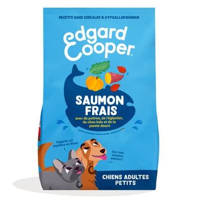 Edgard Cooper Croquettes Saumon Frais Sans Céréales pour Petit Chien Adulte, 700g