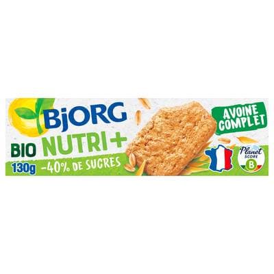 Bjorg Biscuits Avoine Complet Bio Nutri+, 130g