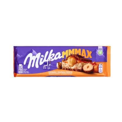 Milka Chocolat au lait noisettes et caramel, 300g