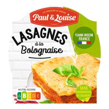Paul & Louise Lasagnes à la Bolognais Bio, 285g