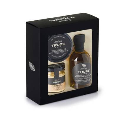 Artisan de la Truffe - Paris Coffret 3 produits truffés- Huile, Sel, Moutarde, 240g