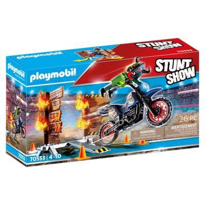 4008789705532 - PLAYMOBIL® Stuntshow - ilote de moto et mur de feu Stuntshow 