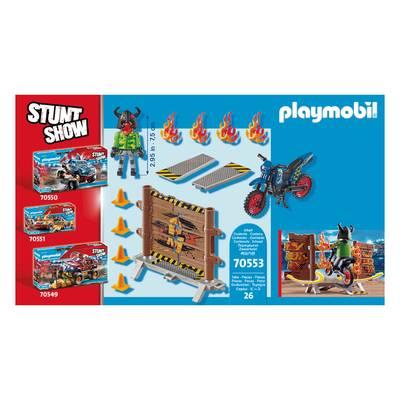 4008789705532 - PLAYMOBIL® Stuntshow - ilote de moto et mur de feu Stuntshow 