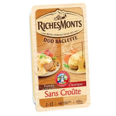 Richesmonts Raclette Duo Fumé & Nature, 420g