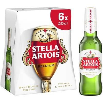 Stella Artois Bière Blonde 5,2%, 6x25cl